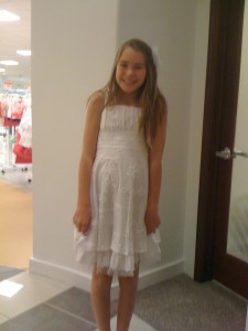 Faith Shopping Easter dress